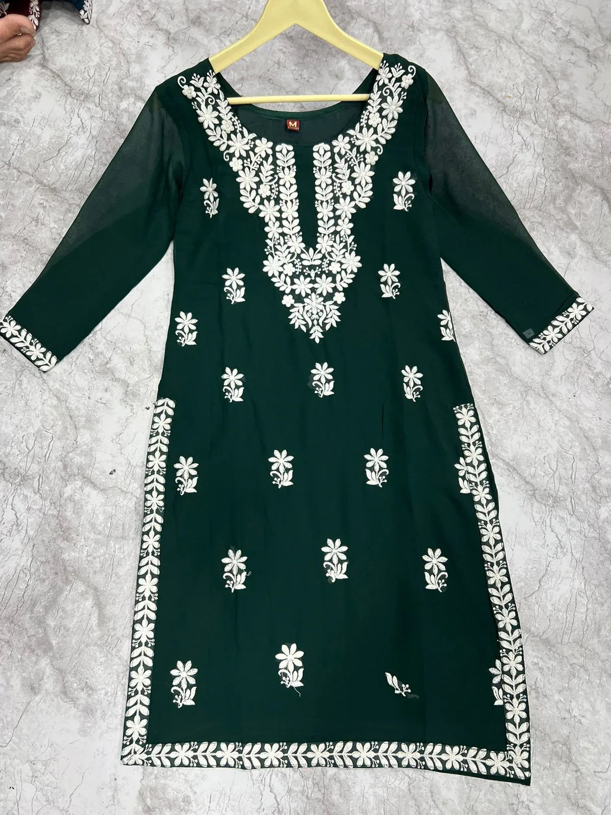Beautiful Designer Sangeet Urvashi Faux Georgette Kurti (450x10)