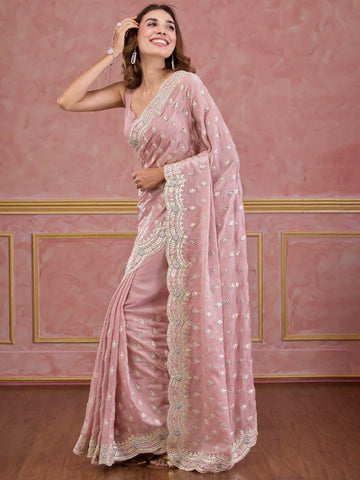 Beautiful Designer Banglory silk Sequanc Saree Design 431