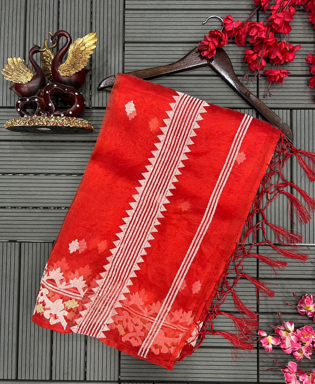 Party Wear Designer Heavy Soft Organza Saree