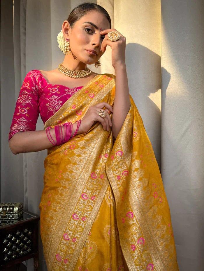 Beautiful Designer Rasbari Rich Pallu Zari Weaving Saree