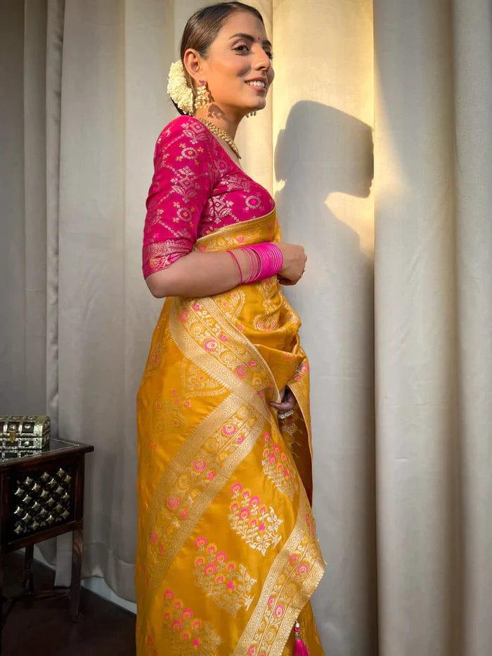 Beautiful Designer Rasbari Rich Pallu Zari Weaving Saree