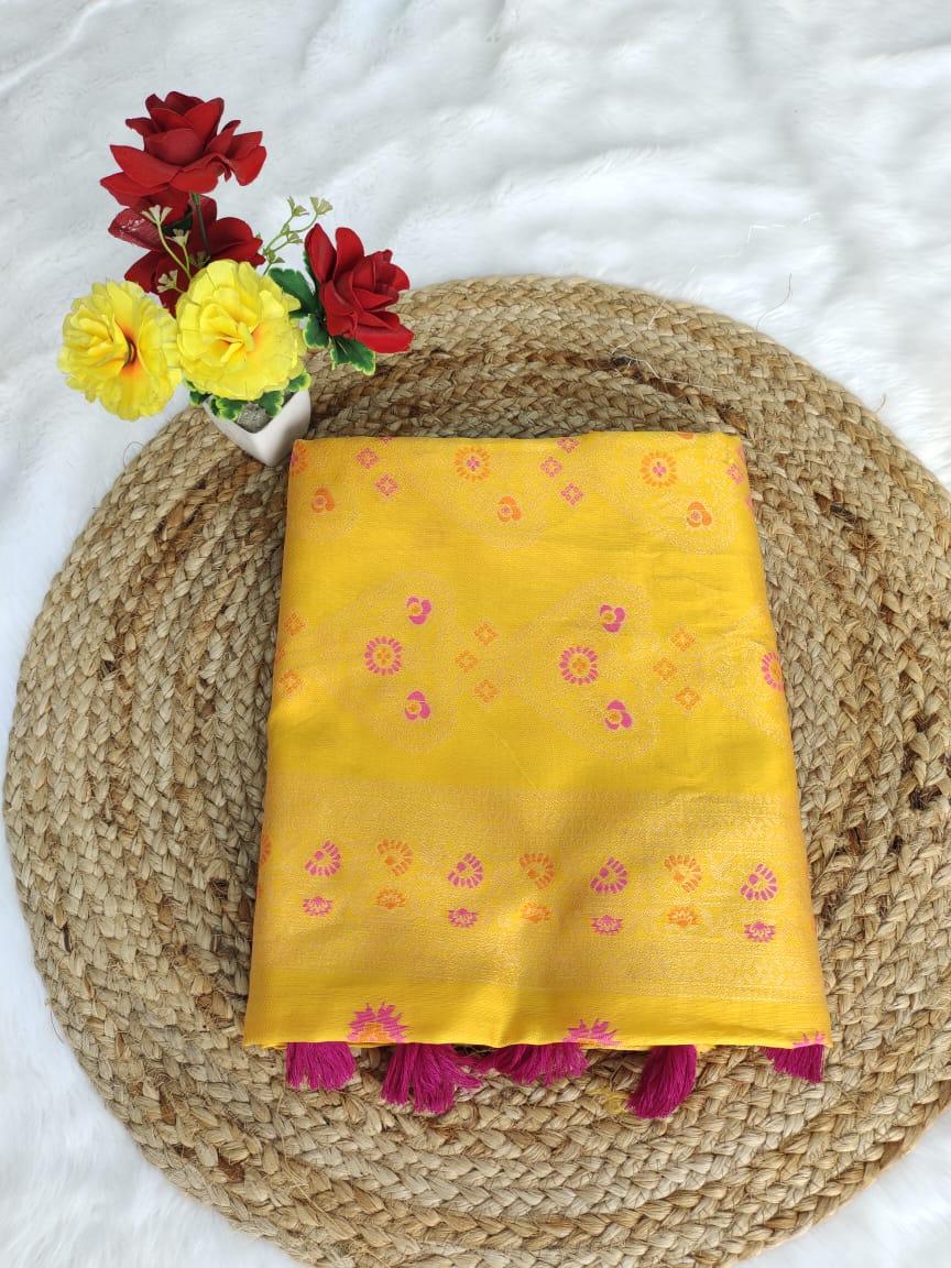 Beautiful Designer Rasbari Rich Pallu Zari Weaving Saree