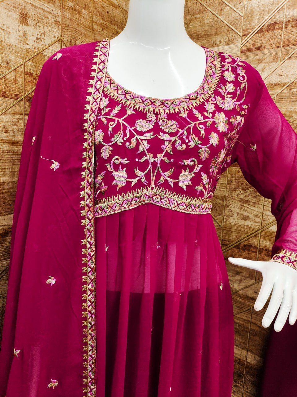 Beautiful Designer Yd 005 Georgette Readymade Plazzo Style Suits