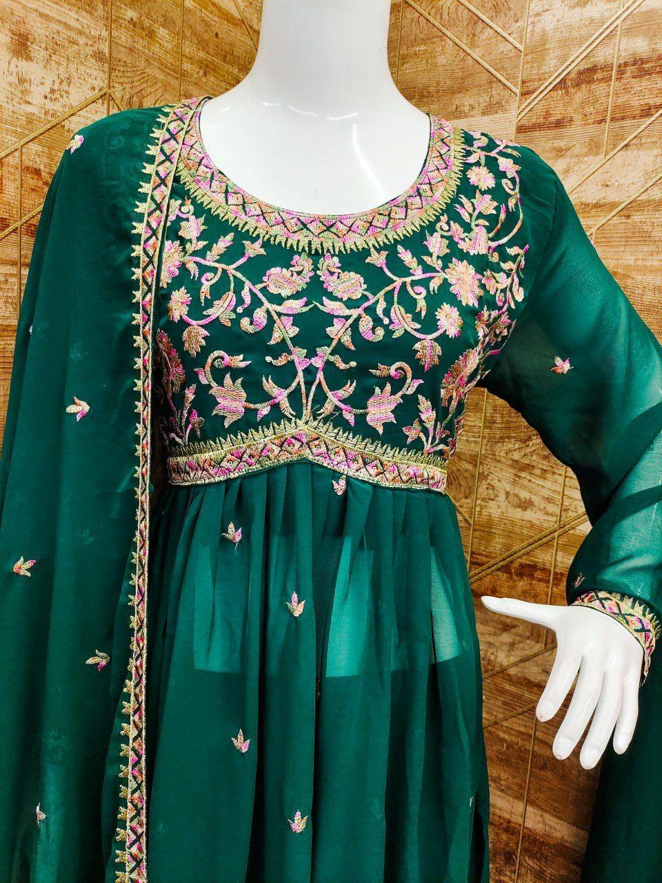 Beautiful Designer Yd 005 Georgette Readymade Plazzo Style Suits