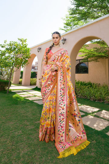 Banarasi Soft Silk Paithani Patola Saree