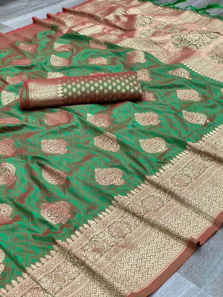 Beautiful Designer Rich Two Tone Saree