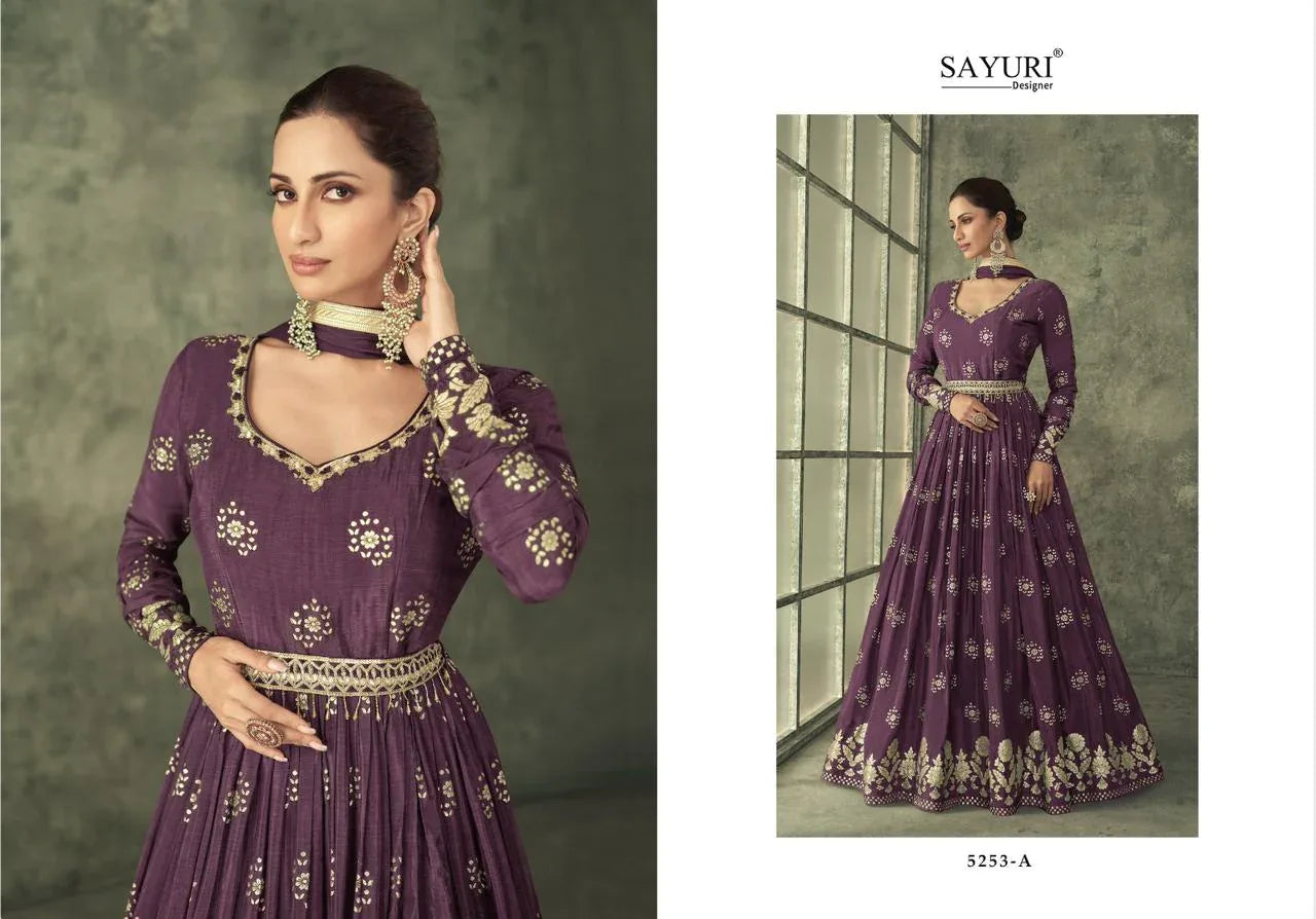 Sayuri Designer Shine Gold Readymade Gowns (2799x03)