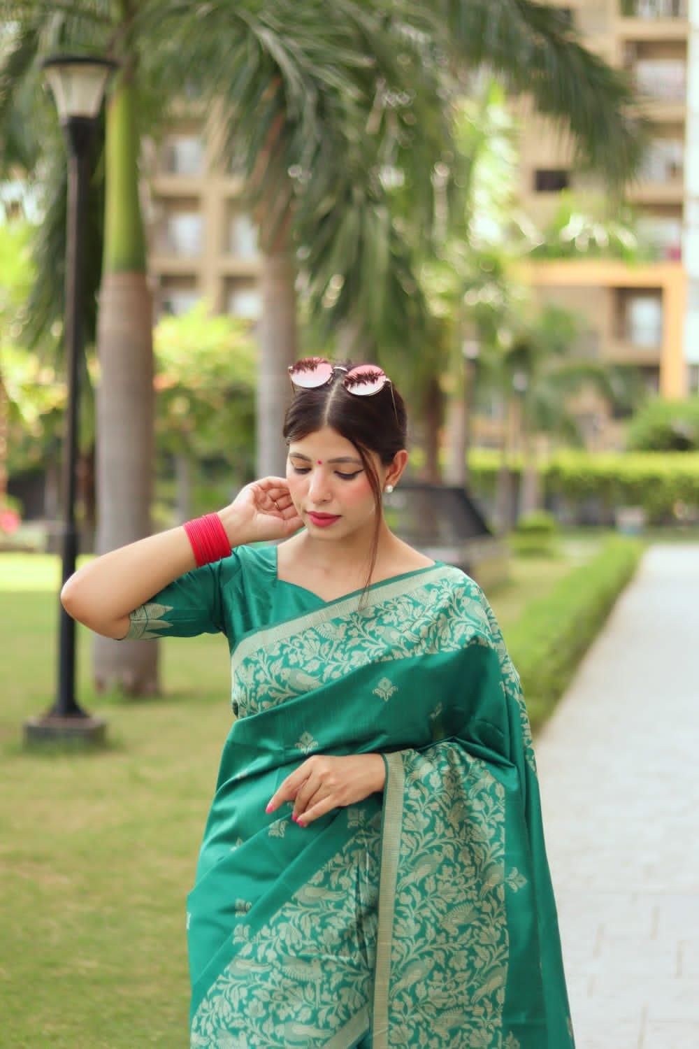 Beautiful Designer Handloom Raw Silk Saree