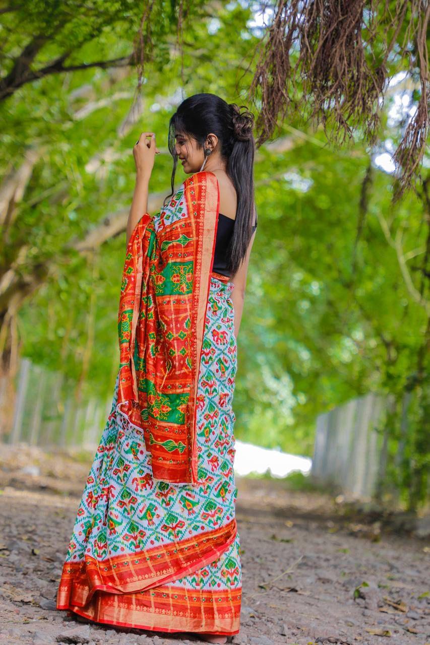 Beautiful Designer Patola Cotton Saree