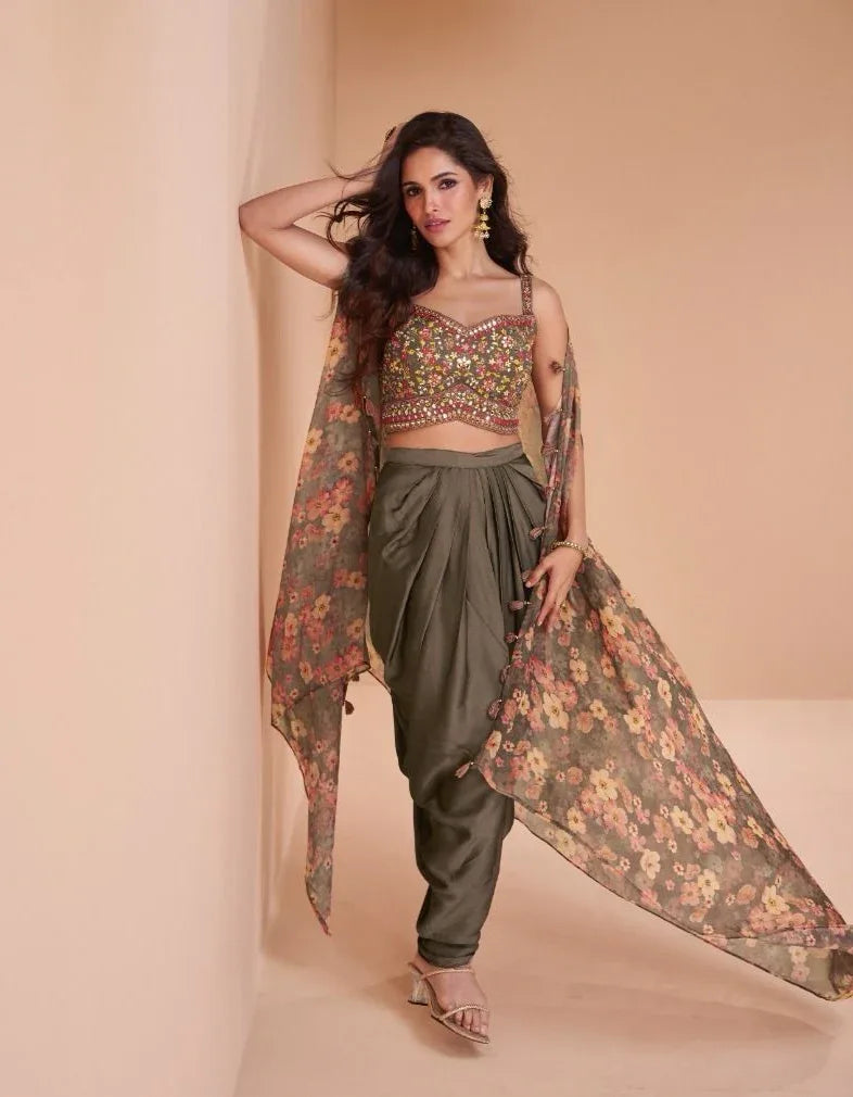 Sayuri Designer Palki Satin Silk Western Wear (1999x05)