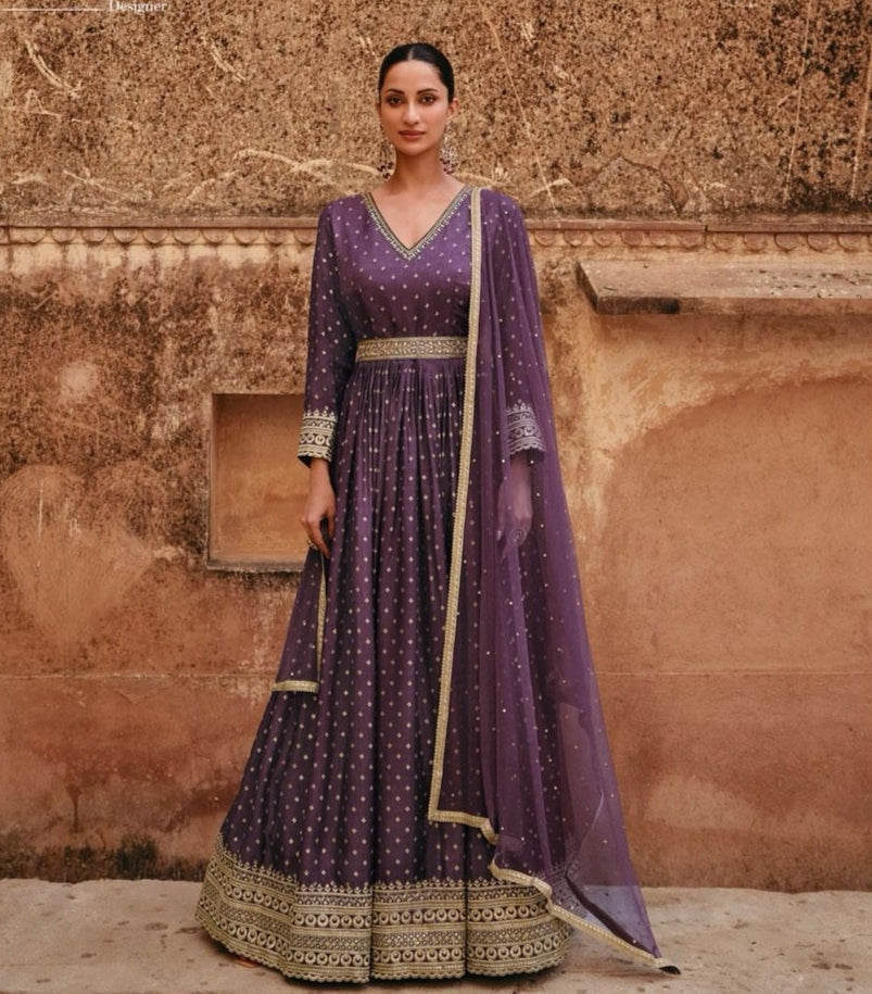 Sayuri Apsara Viscose Designer Gown With Dupatta Collection (2899x03)