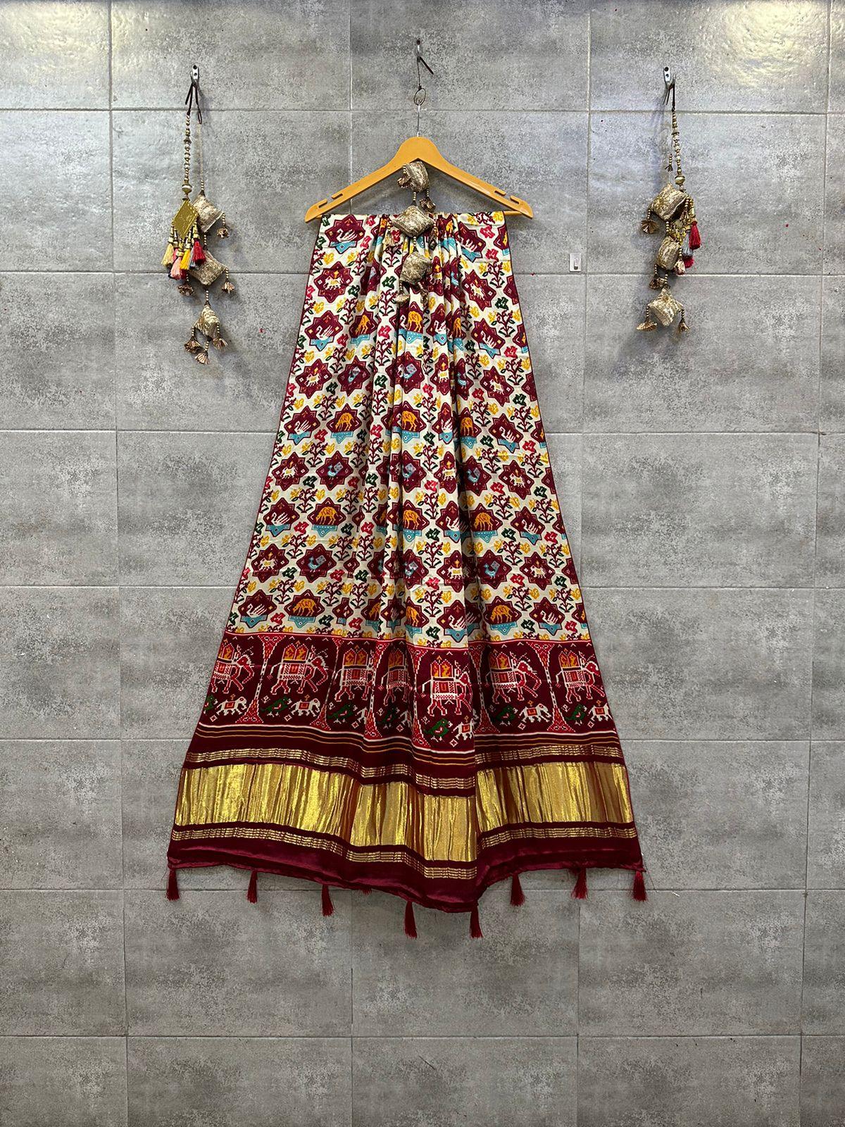 Pure Gajji Silk Digital Print Duppatta