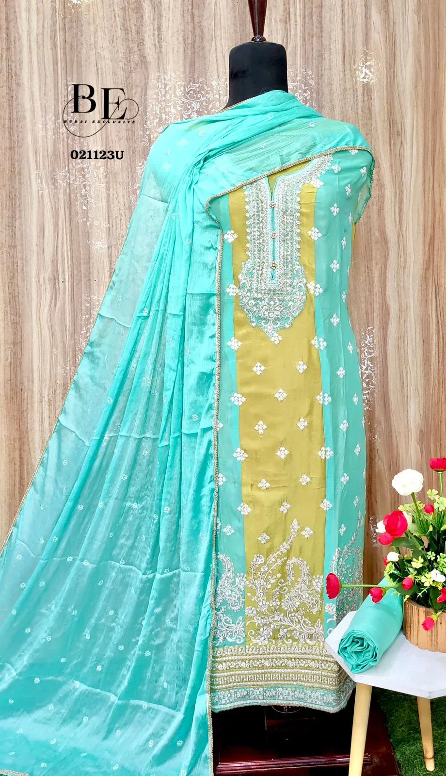 Beautiful Designer Pure Chinon Creap Salwar Suit