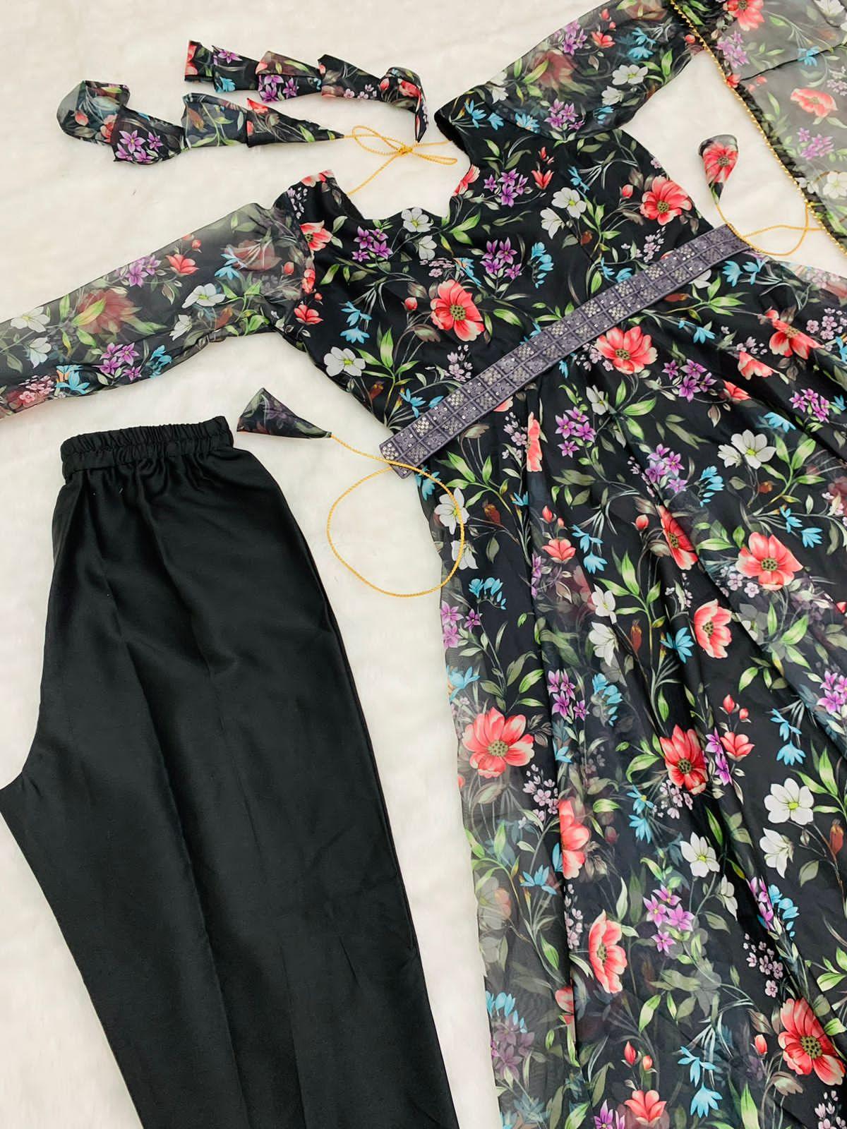 Party Wear Look Organza Taby Silk Gown