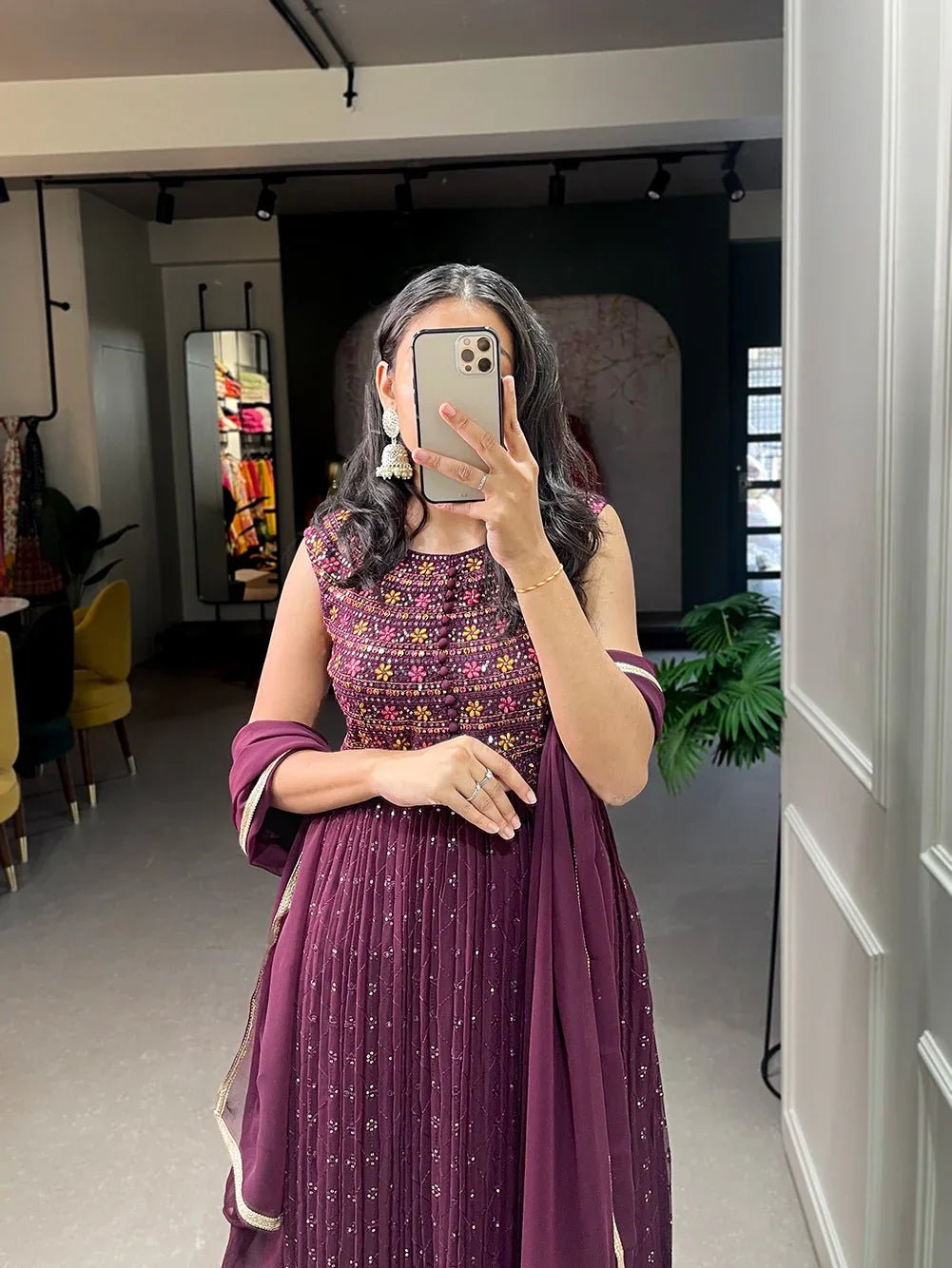 Beautiful Designer Naira style Kurti Plazo Set