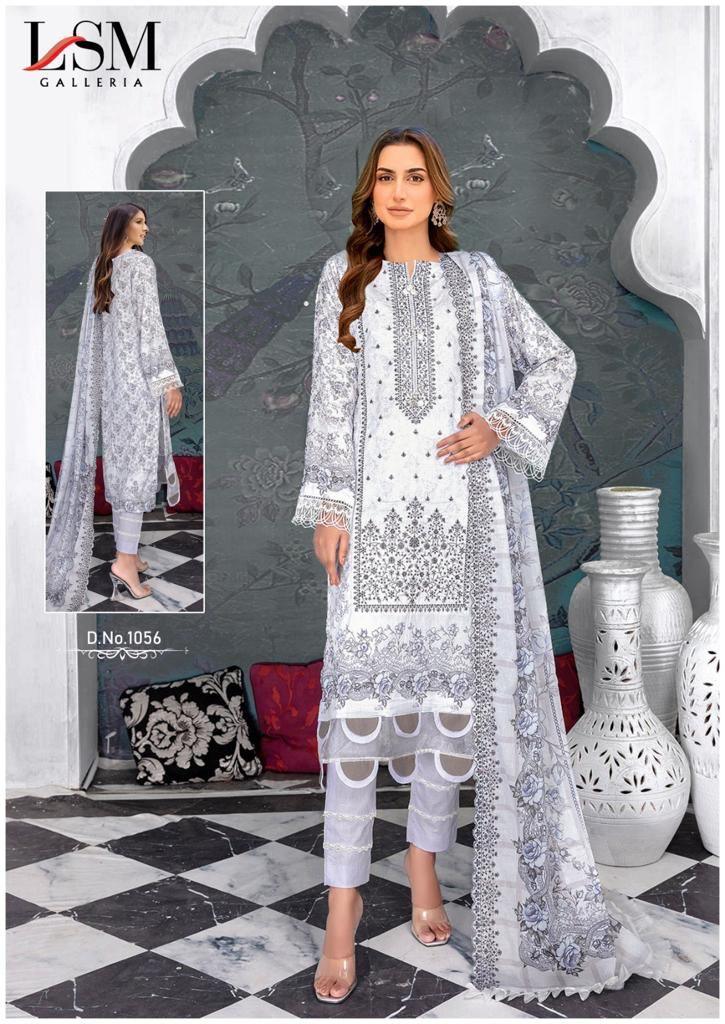 Lsm Galleria Parian Dream Heavy Luxury Lawn Collection Vol-6 1051 To 1056 Series Pure Lawn Pakistani Suits (380x06)
