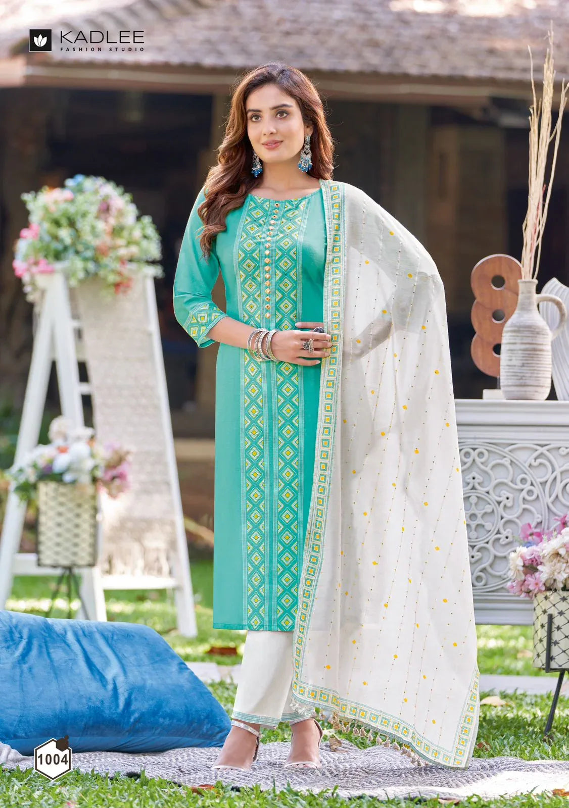 Kadlee Malhar Festive Wear Kurtin Pant With Dupatta (895x04)