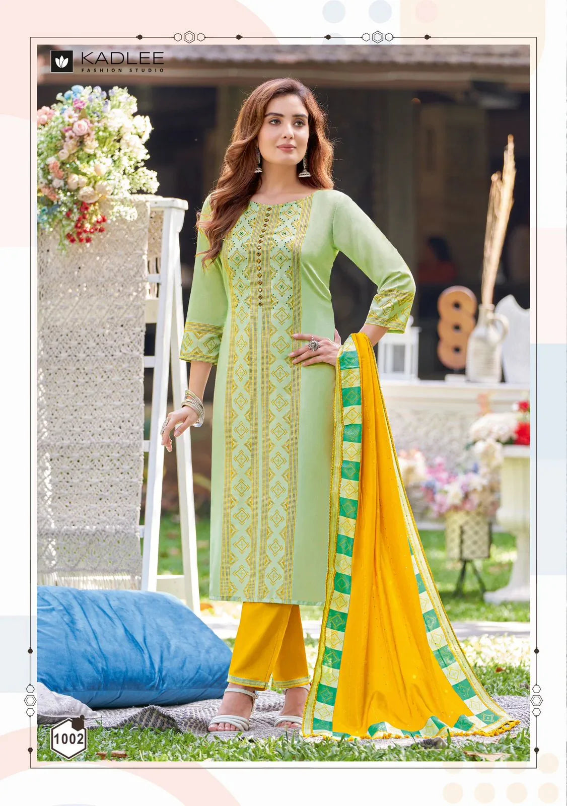 Kadlee Malhar Festive Wear Kurtin Pant With Dupatta (895x04)