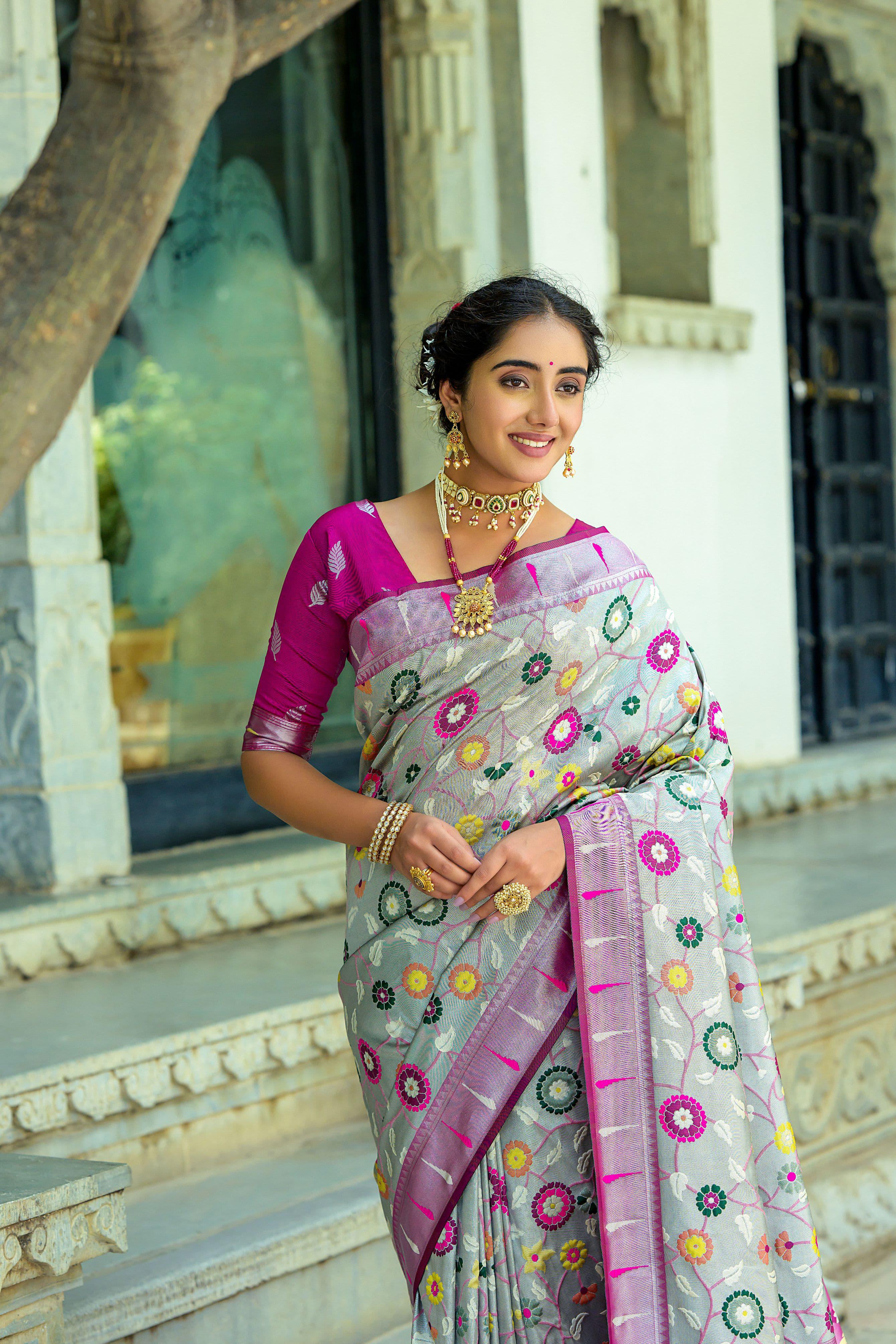 Beautiful Designer Soft Banarasi Silk Paithani Saree