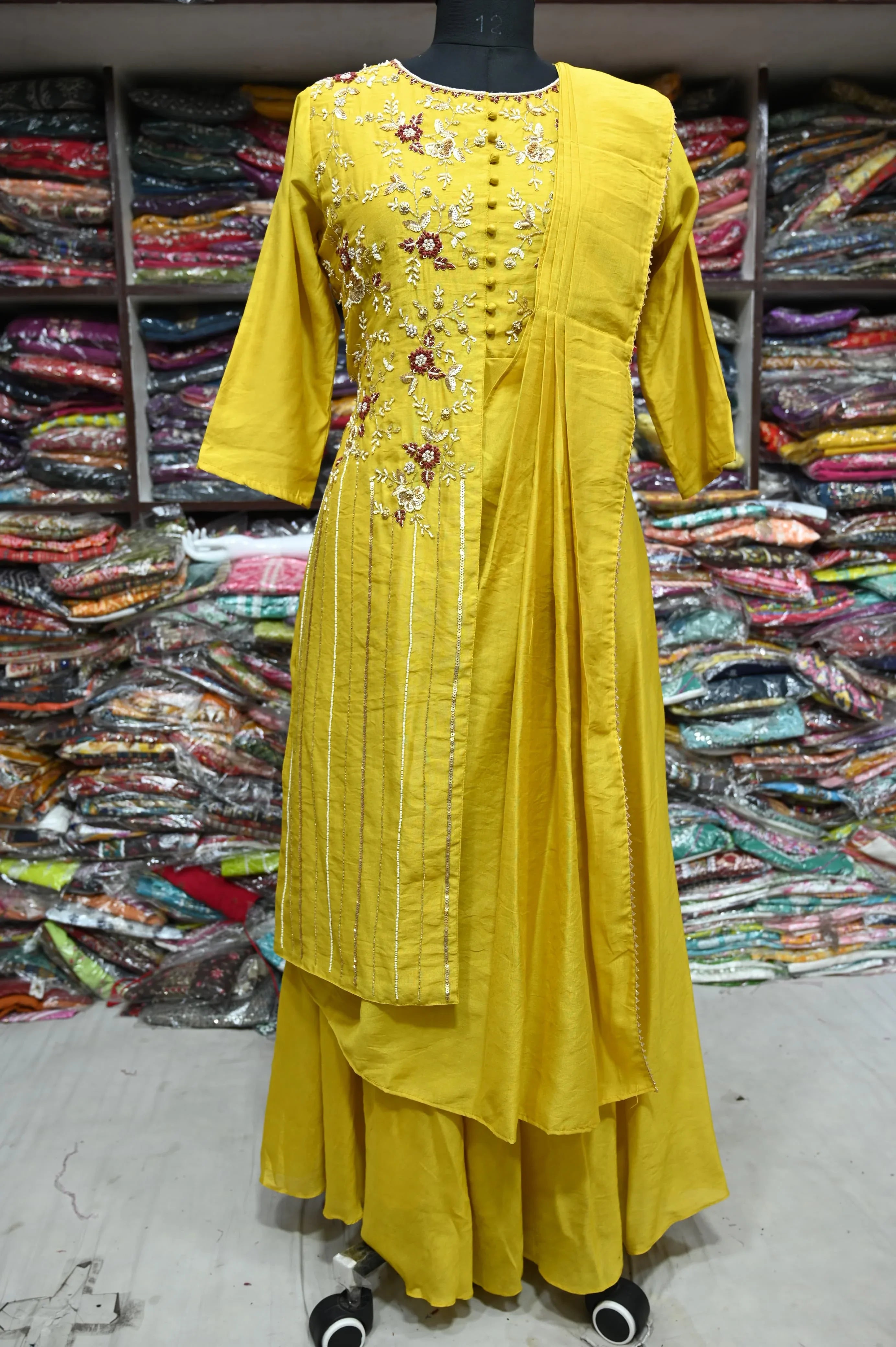 Beautiful Designer Anarkali Soft Silk Suite