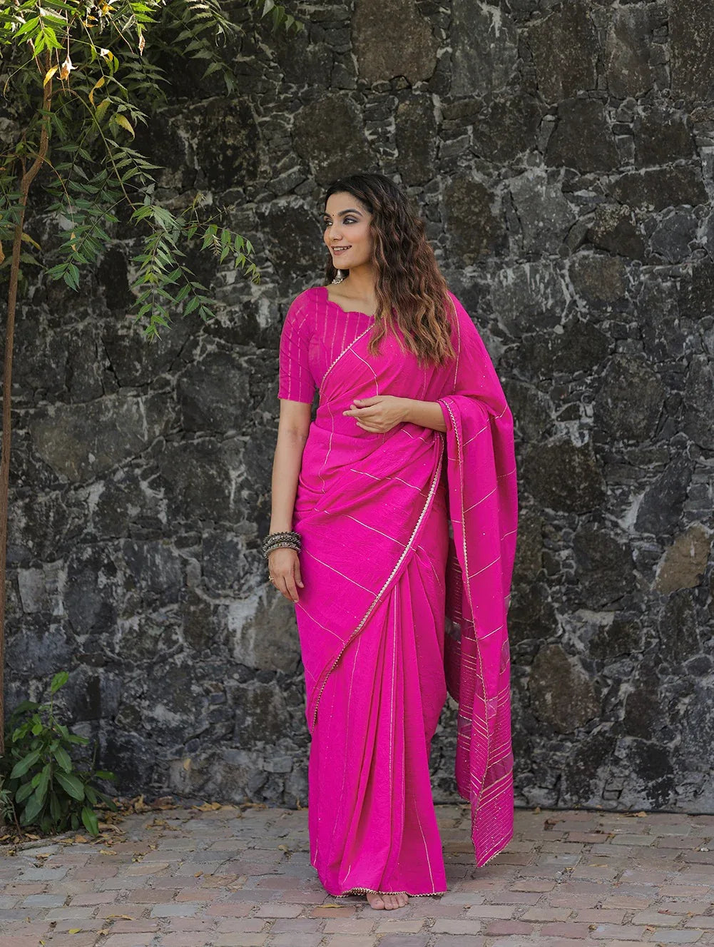 Beautiful Designer Chanderi Cotton Saree