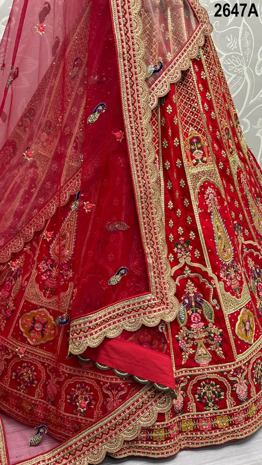 Beautiful Designer Bridal Heavy Silk Lehenga Choli