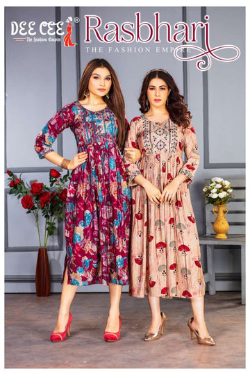 Deecee Rasbhari Flared Long Naira Kurti (575x06)