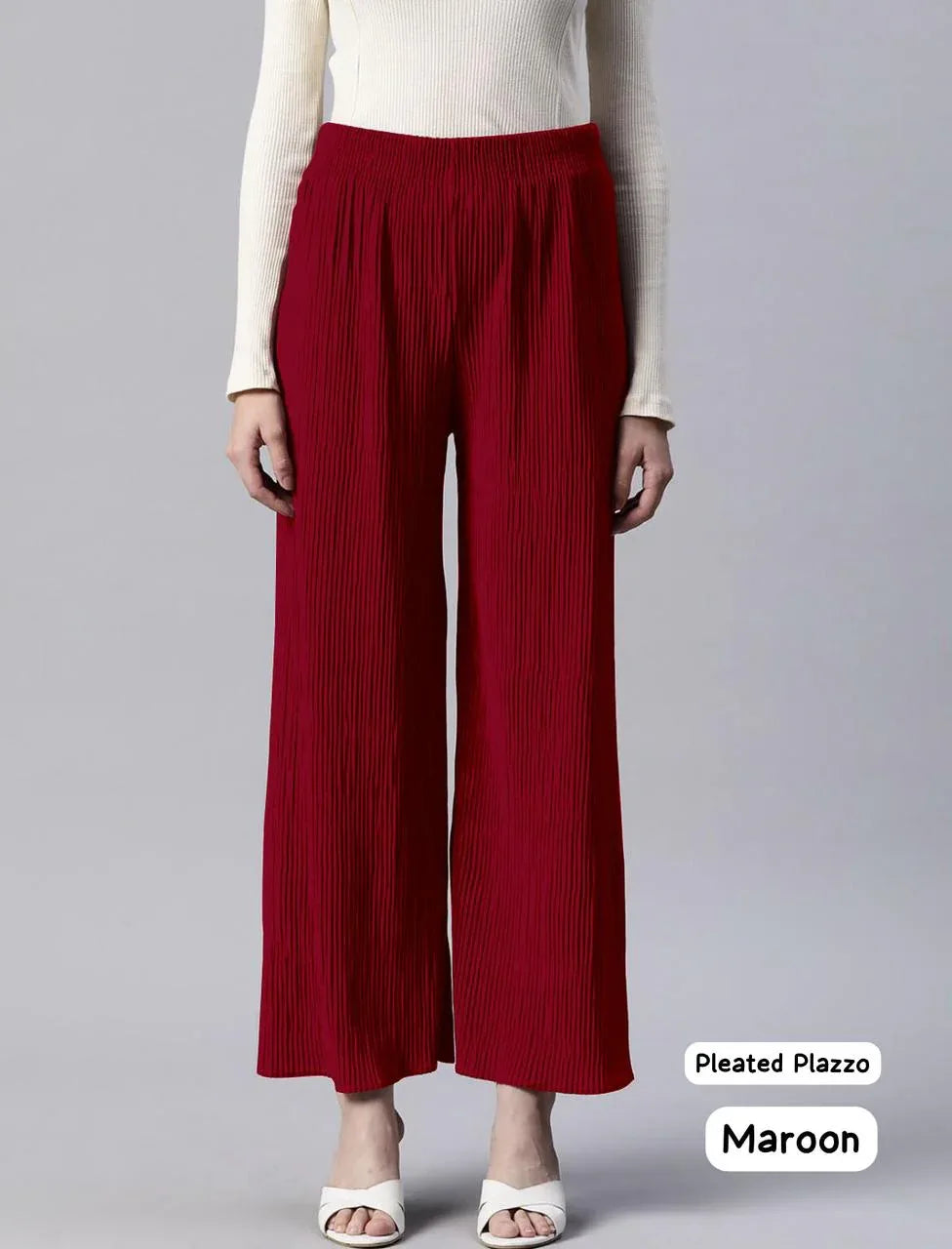Beautiful Designer Pleated Lycra Palazzo