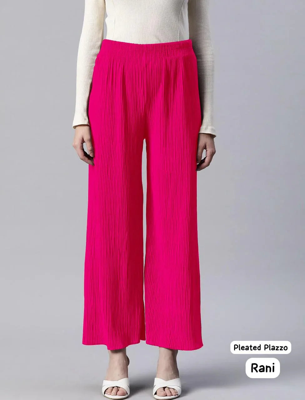 Beautiful Designer Pleated Lycra Palazzo