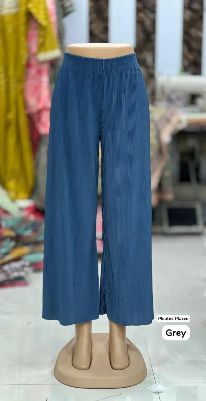 Beautiful Designer Pleated Lycra Palazzo