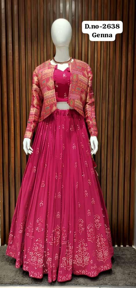Beautiful Designer Ready to Wear Lehenga Choli with Koti Jacket