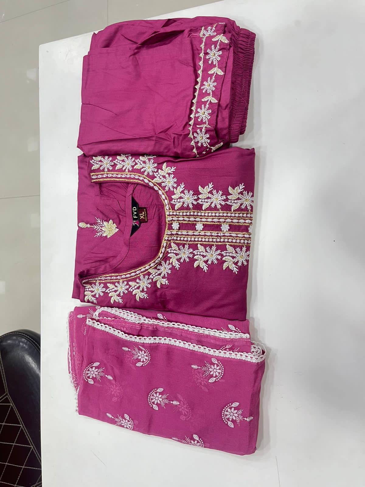 Beautiful Designer Punjabi Pure Reyon Full Stiched Salwar Suit