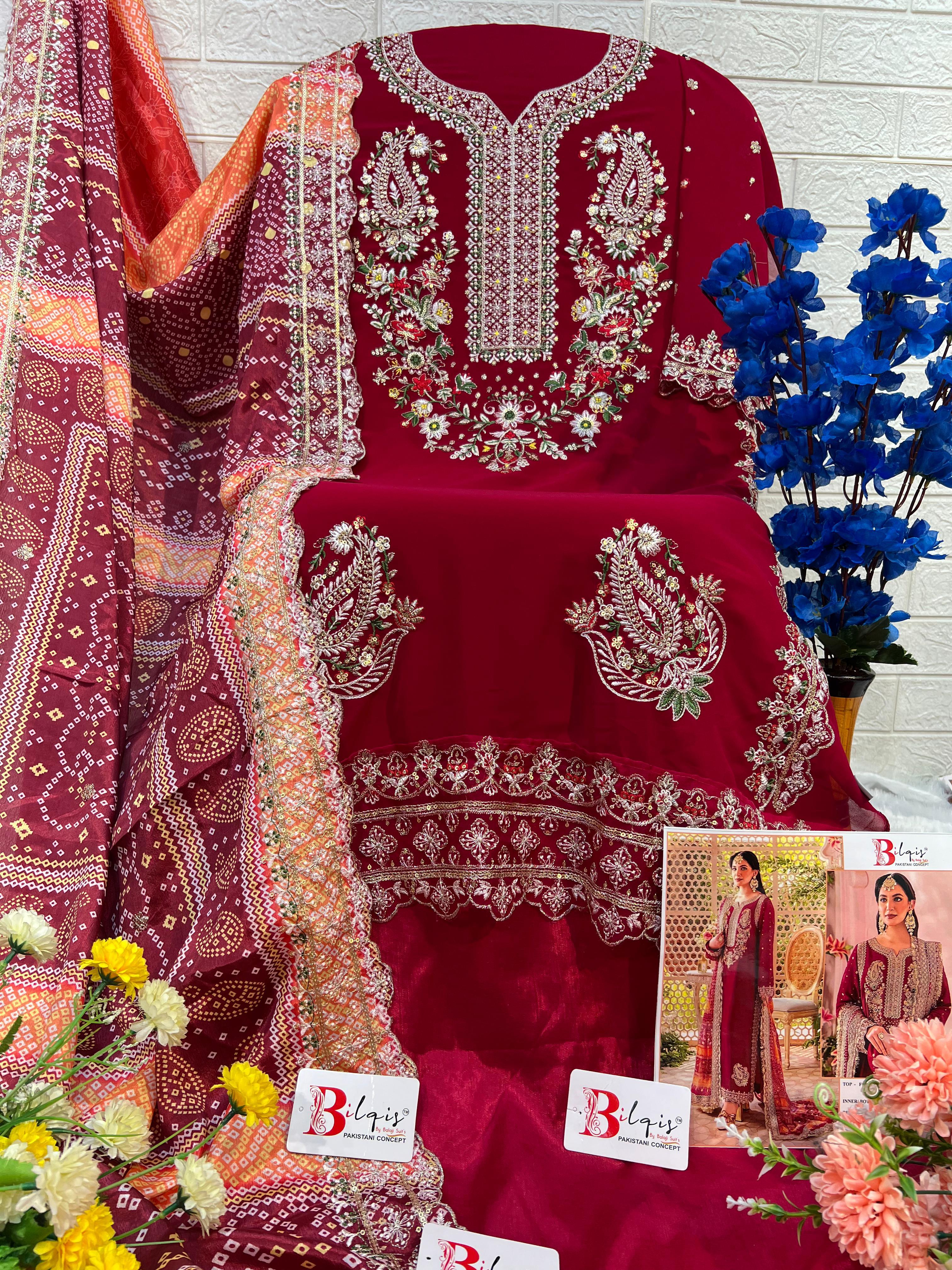 Beautiful Designer Bilqis B-17 A,B Series Designer Pakistani Salwar Kameez