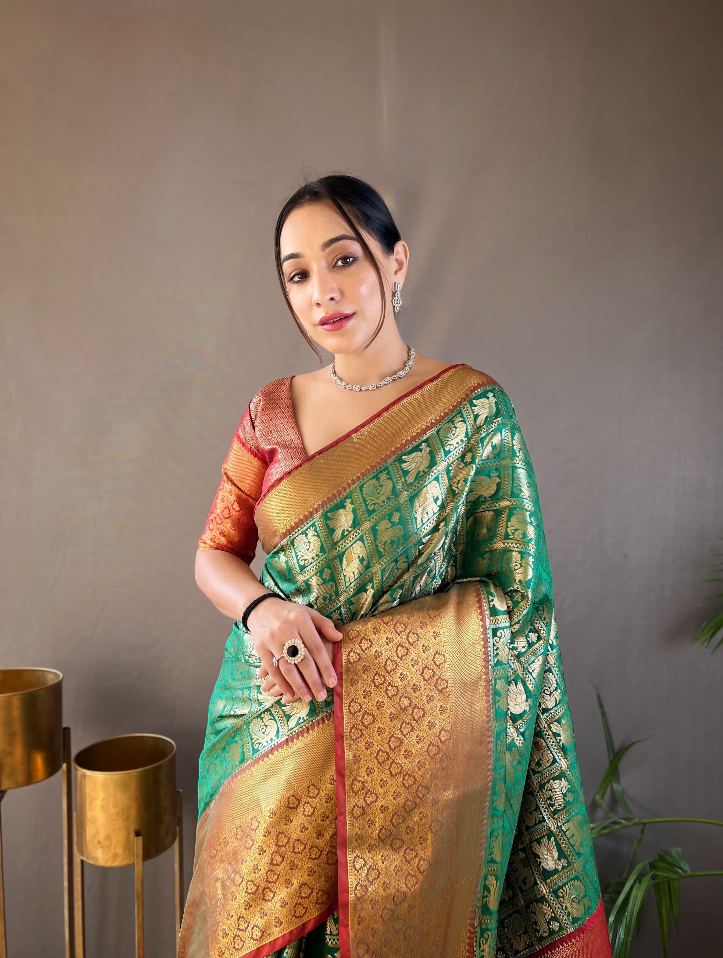 Beautiful Designer Kajal Pattu Silk Saree