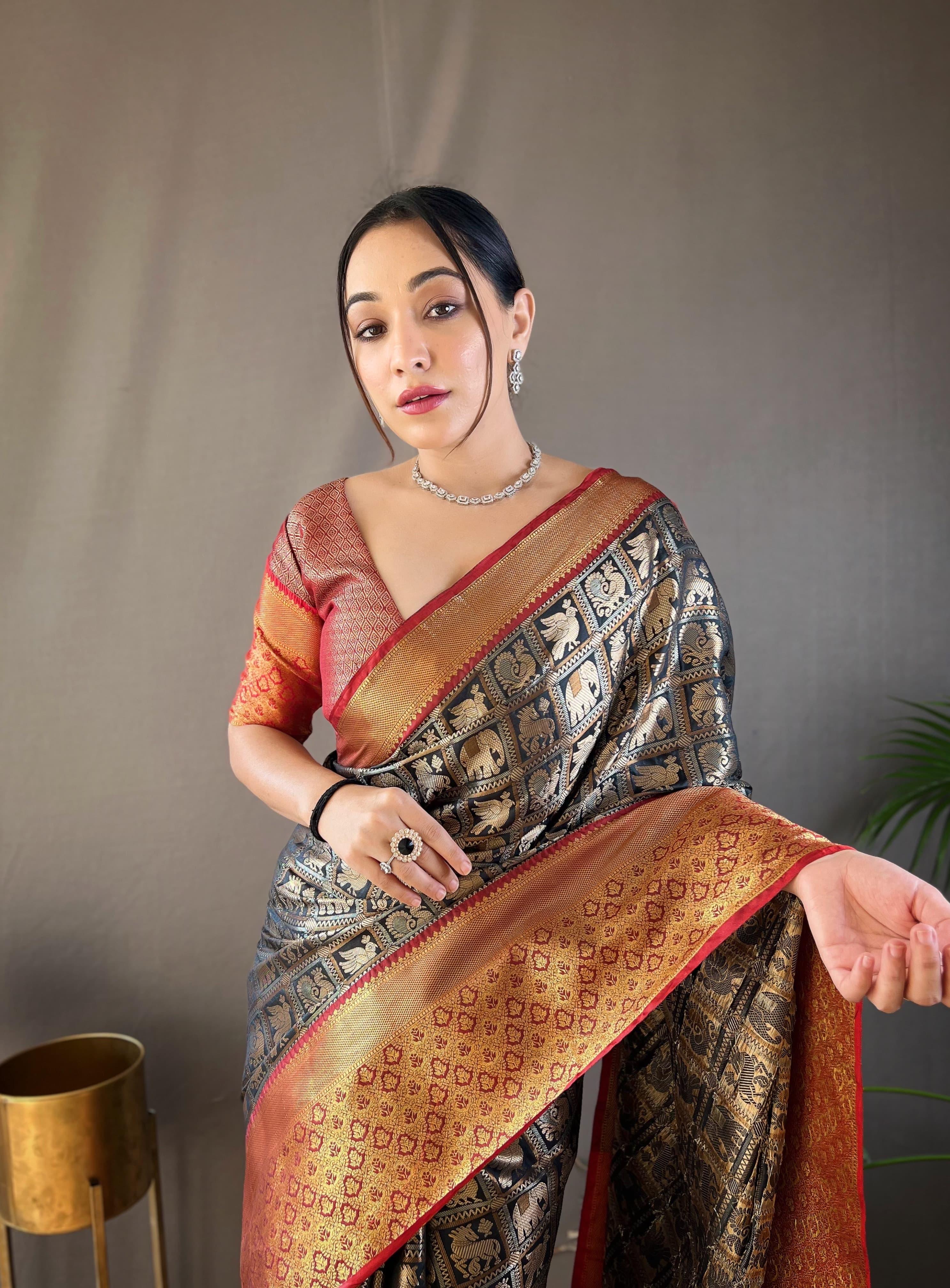 Beautiful Designer Kajal Pattu Silk Saree