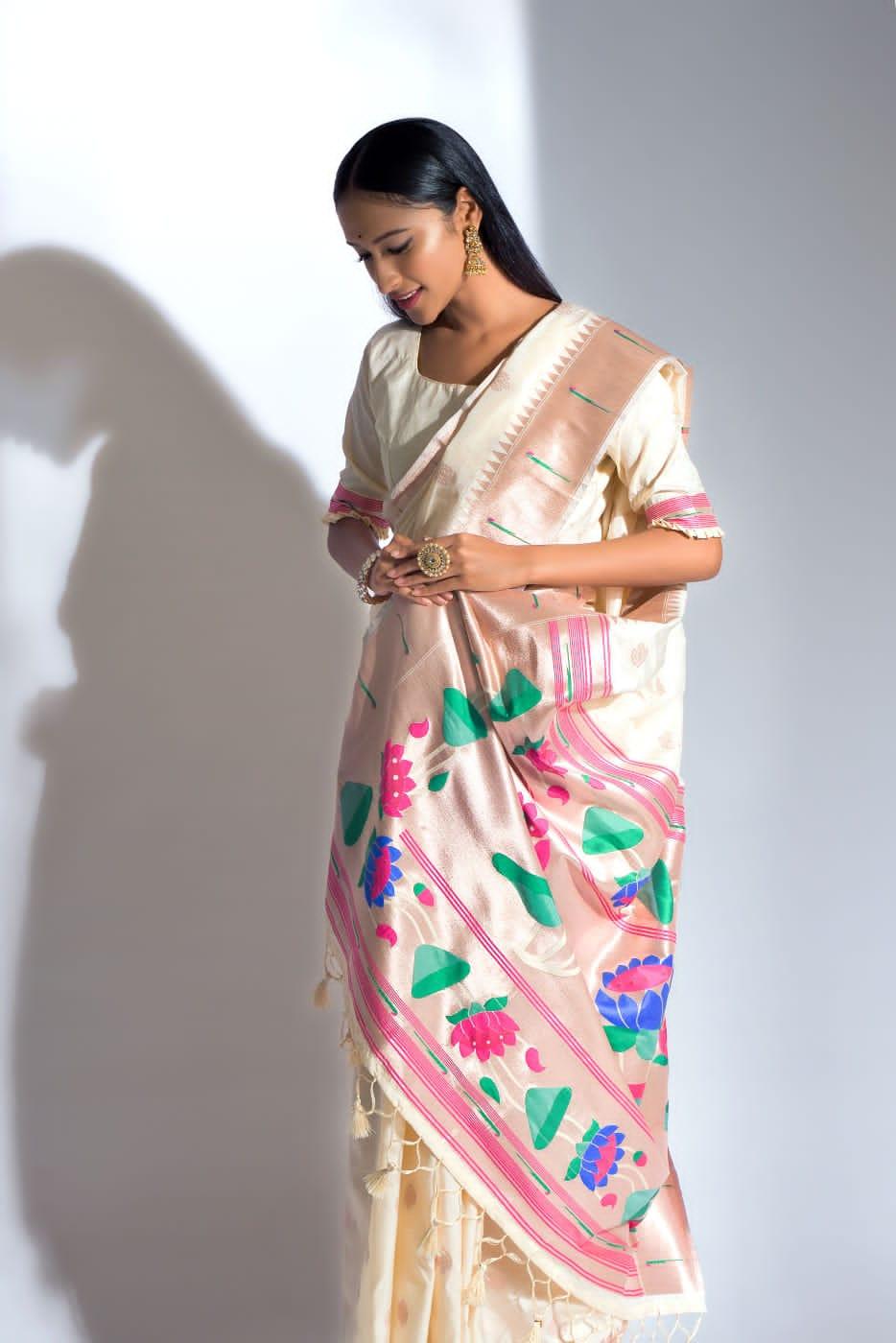 Beautiful Designer Banarasi Soft Silk Paithani Saree