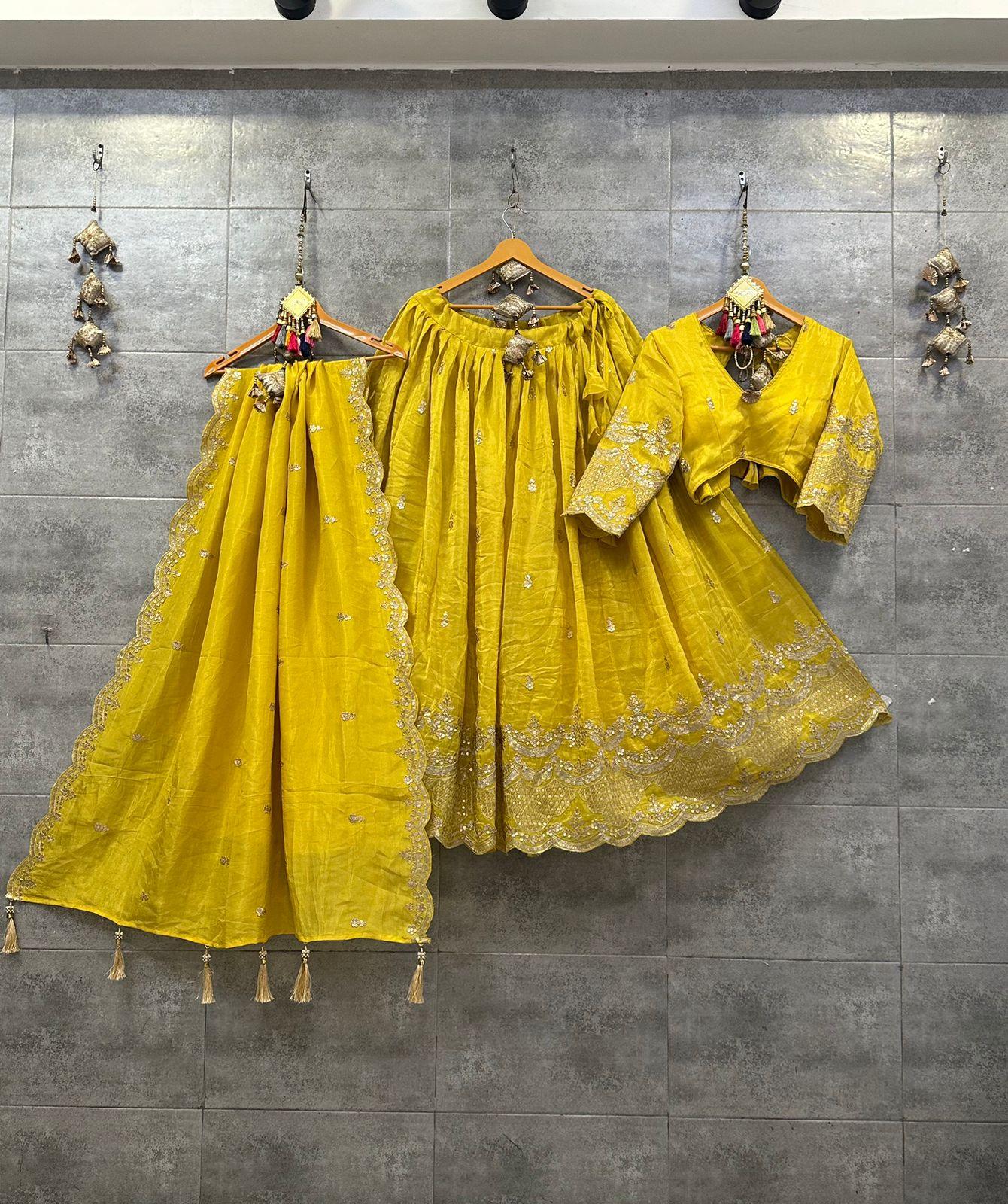 Beautiful Designer Pure Viscos Tissue Silk Chaniya Choli