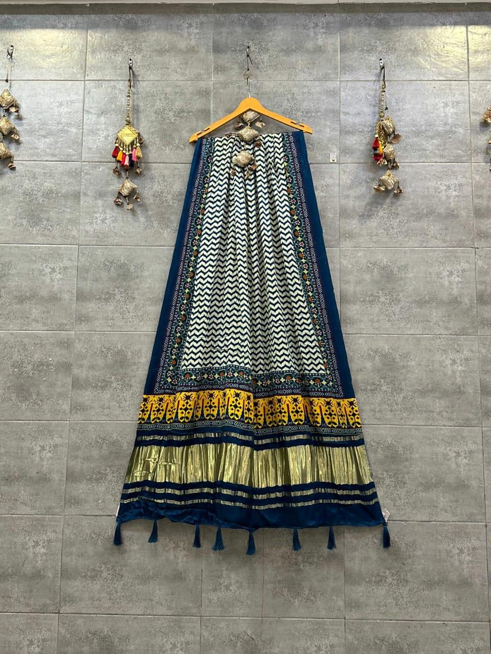Beautiful Designer Pure Gaji Silk Dupptta