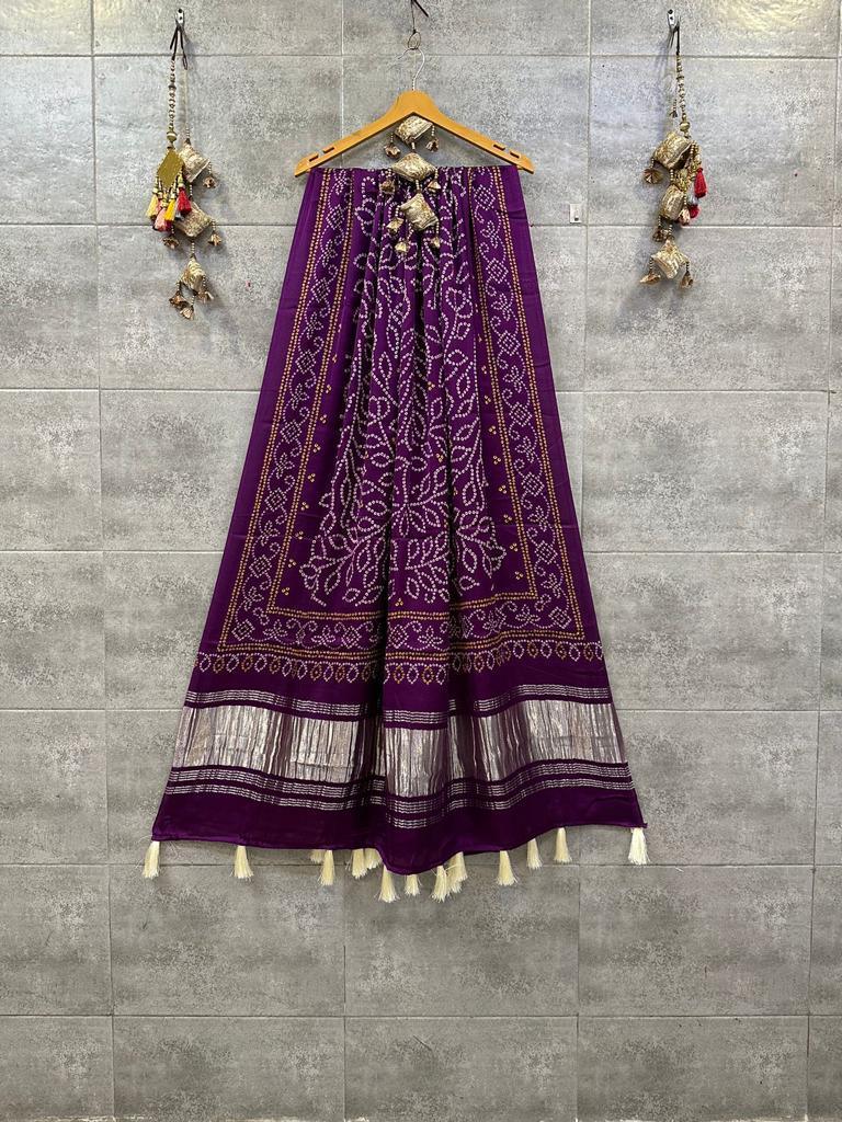 Beautiful Designer Pure Gaji Silk Dupptta