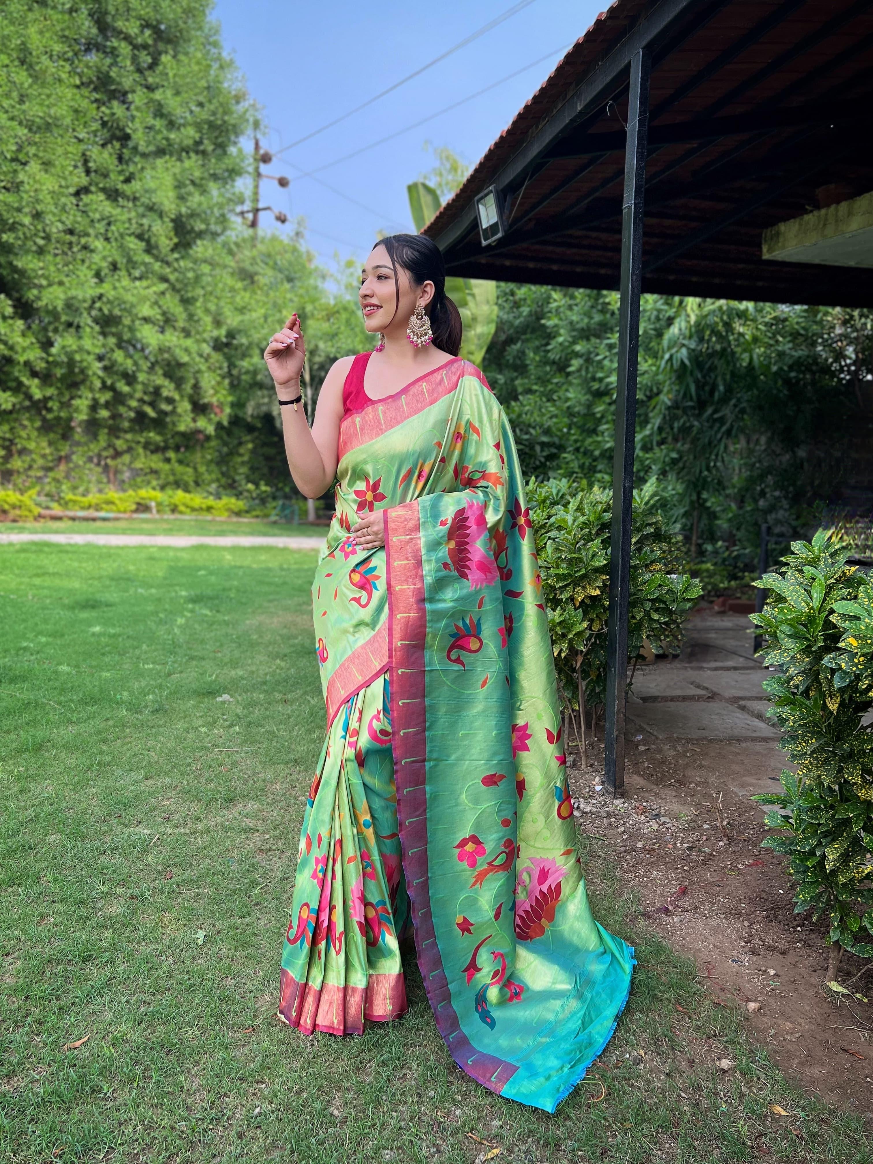 Beautiful Designer Pure Paithani Silk Saree