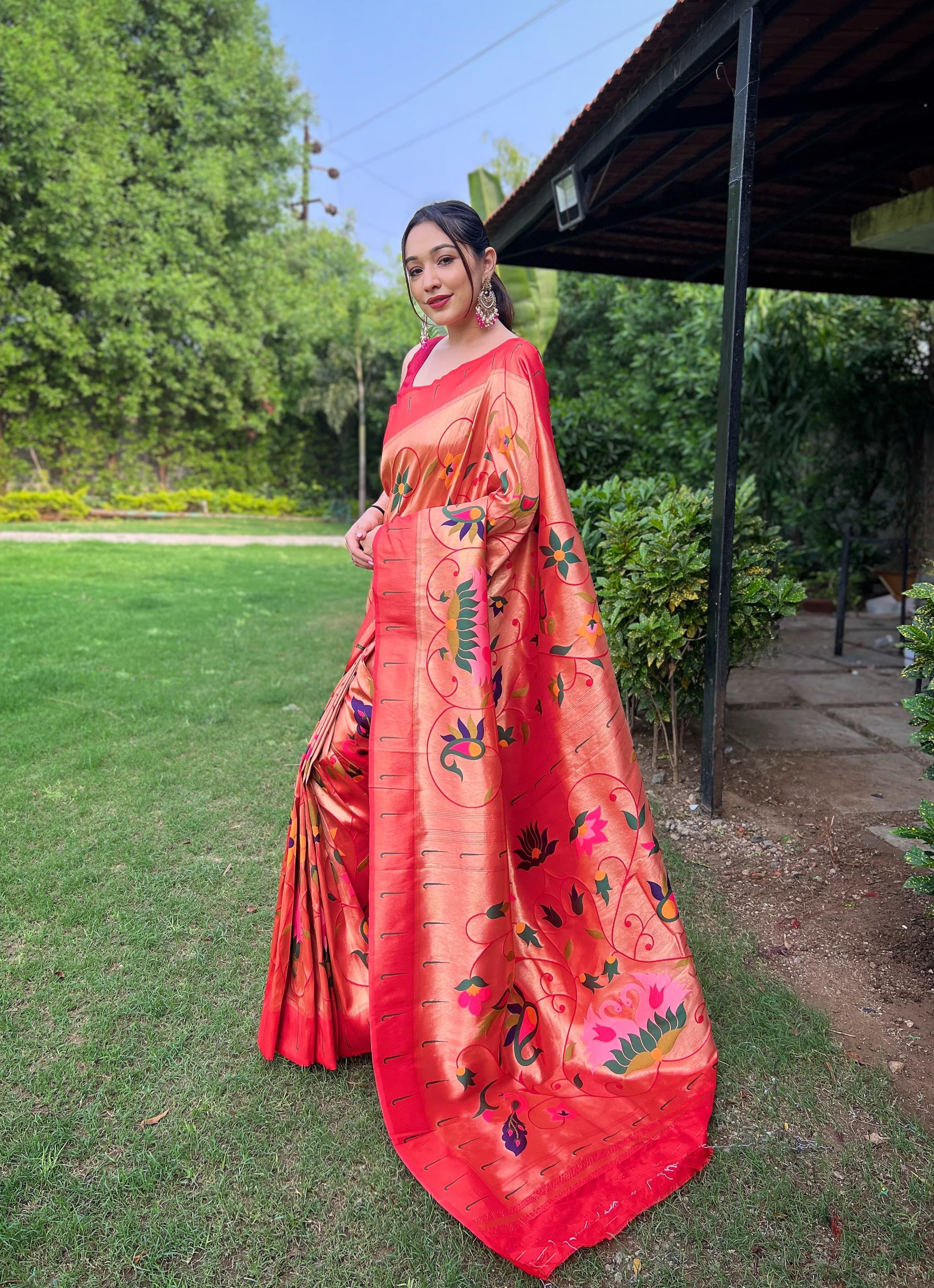 Beautiful Designer Pure Paithani Silk Saree