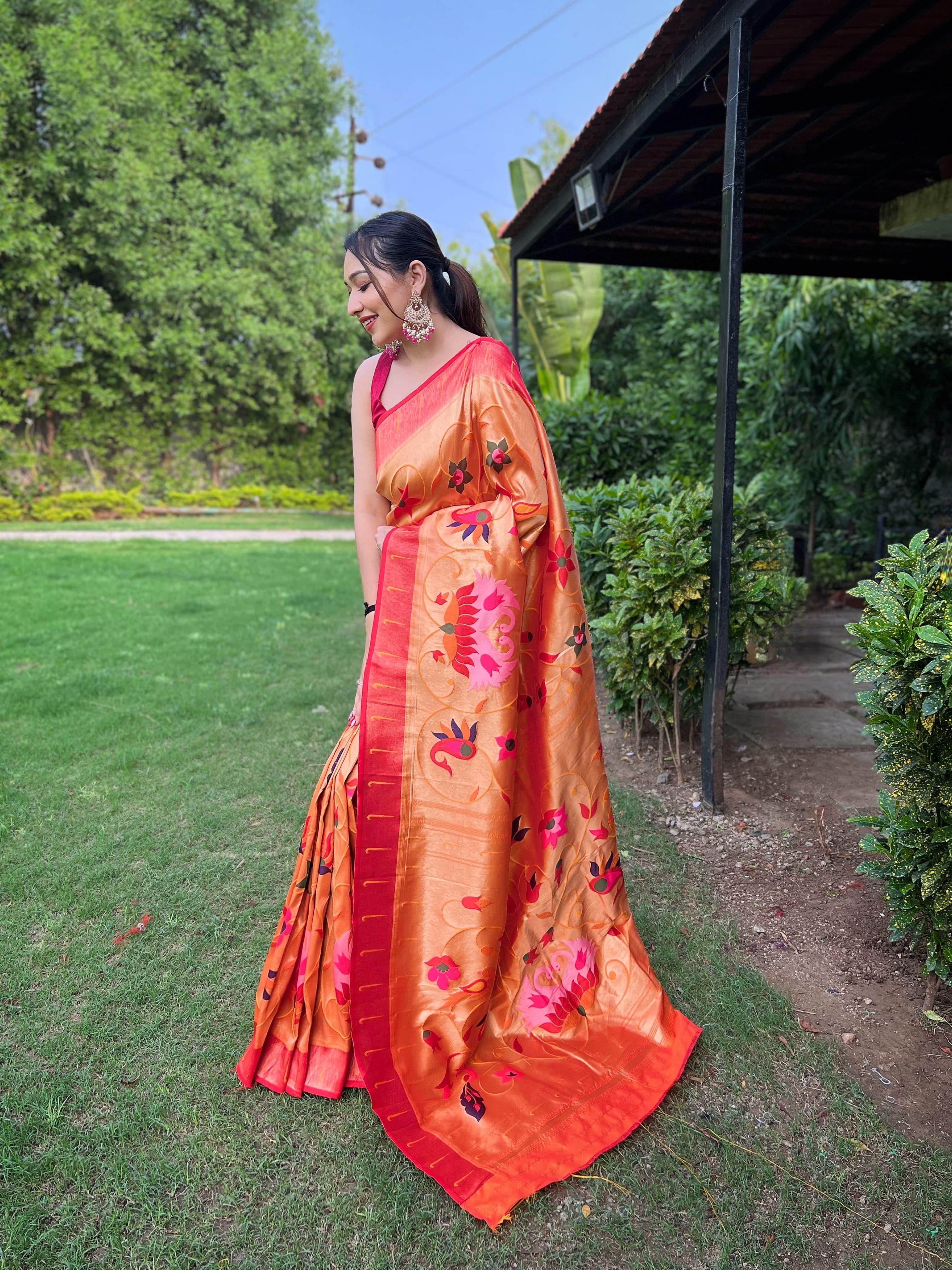 Beautiful Designer Pure Paithani Silk Saree