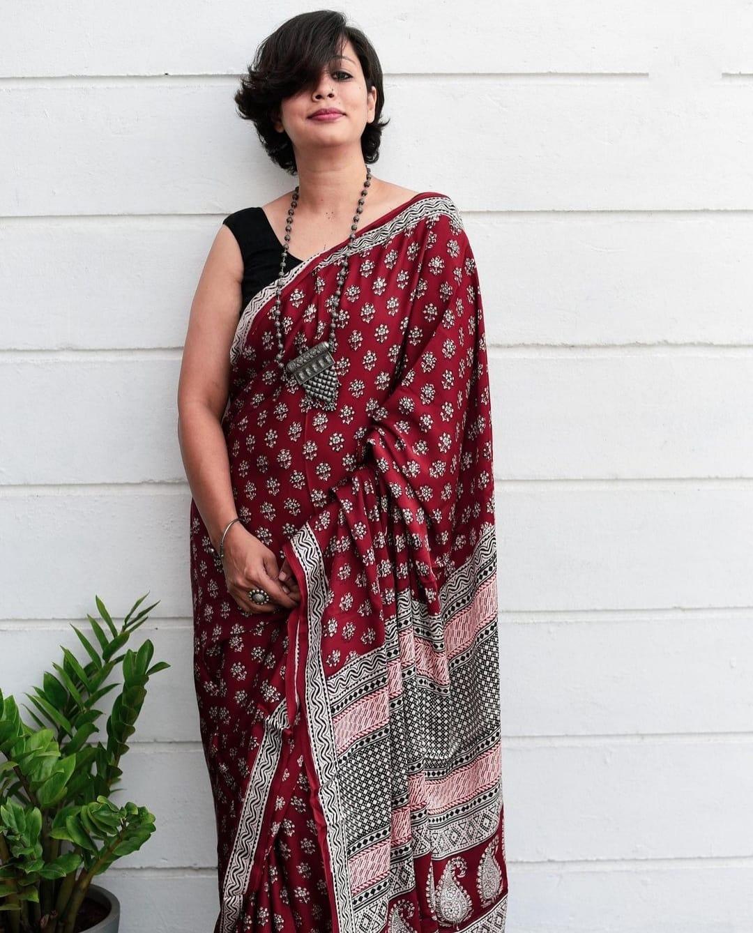 Beautiful Designer Imported Cotton Digital Print Saree