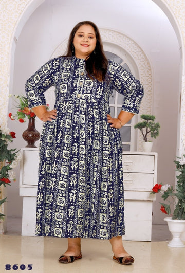 Beautiful Designer Women's Plus Size Riyon Readymade Gown