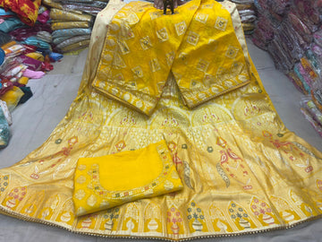 Beautiful Designer Rajasthani Pure Banarasi Dolo silk Lehenga Choli