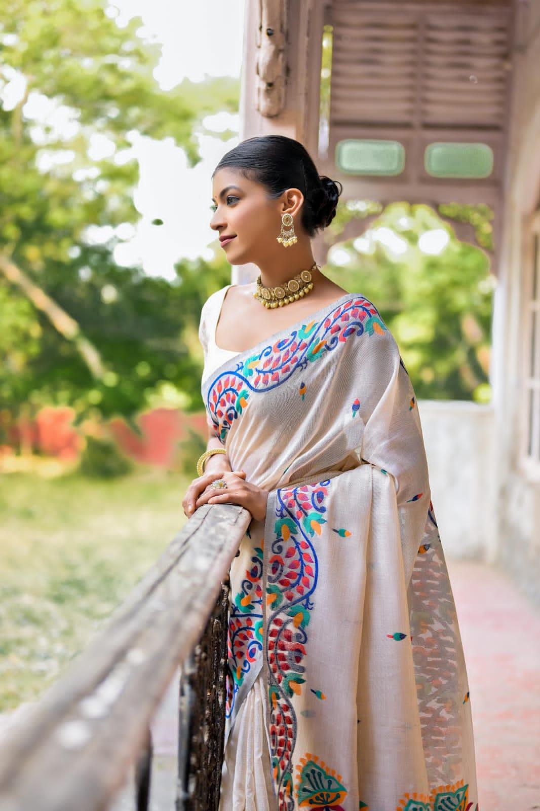 Beautiful Designer Premium Soft Muga Silk Saree