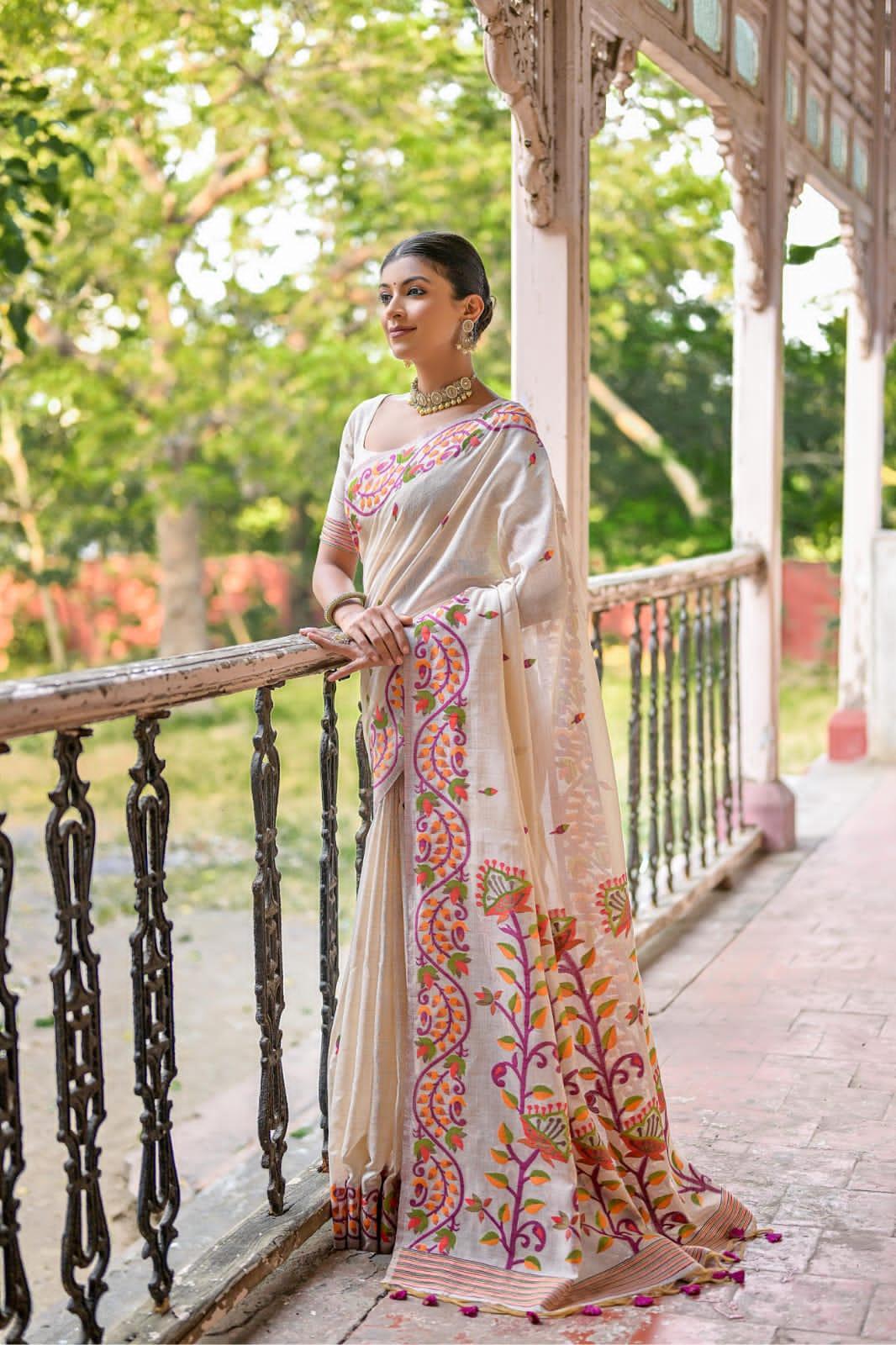 Beautiful Designer Premium Soft Muga Silk Saree