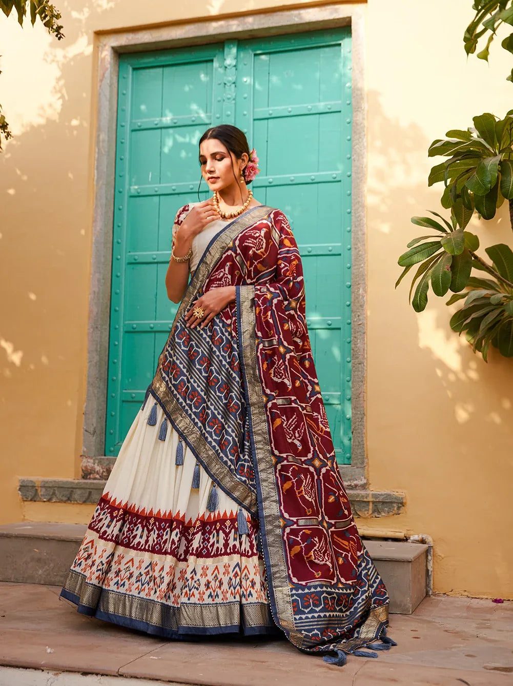 Beautiful Designer Tushar Silk Digital Print Lehenga Choli