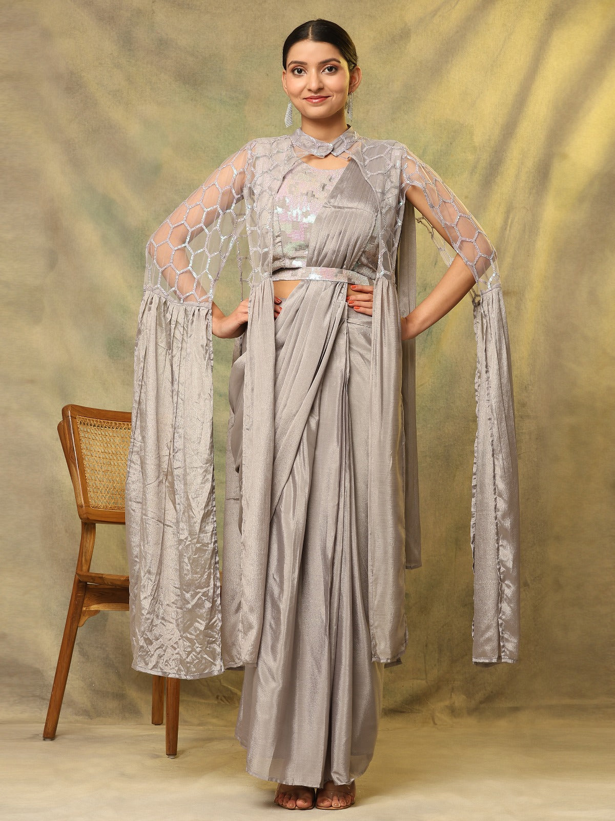 Beautiful Designer Party Wear Ready to Wear Saree