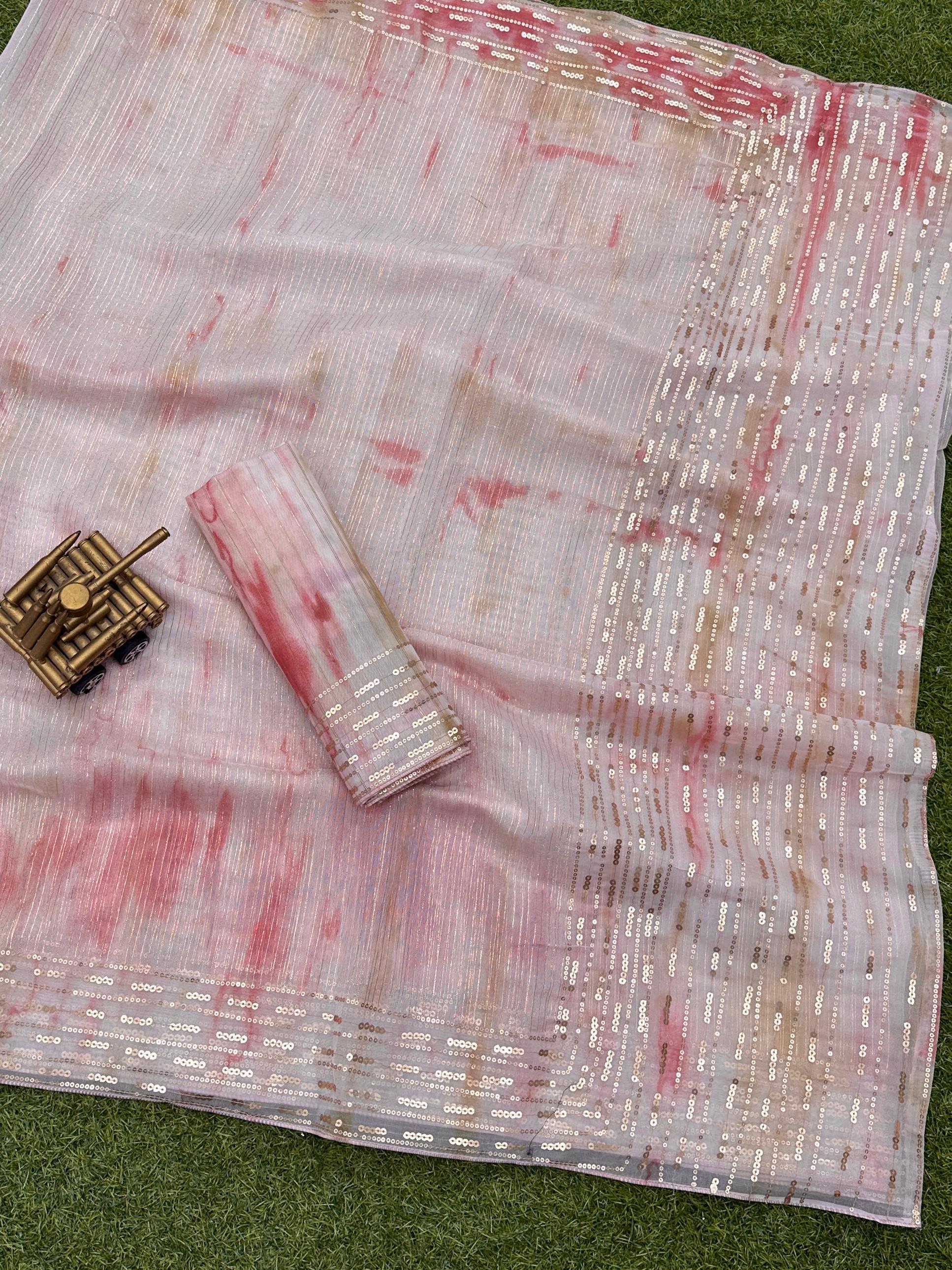 Beautiful Designer Soft Organza Silk Saree